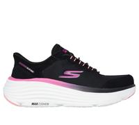 Skechers Women's Max Cushioning Endeavour Cardova Sneaker, Black Textile/Pink Trim, 3.5 UK