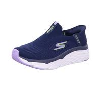 Skechers Women's Slip-ins Max Cushioning - Smooth Sneaker, Navy Textile Lavender Trim, 4.5 UK