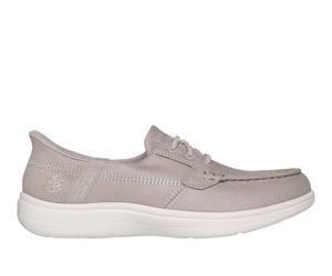 Skechers Women's Slip-ins: On-The-GO Flex Radiant - Brooklyn Shoes in Natural, Size 4.5 | Textile/Metal, Vegan, Machine Washable