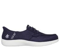 Skechers Women's Slip-ins: On-The-GO Flex Radiant - Brooklyn Shoes in Navy Blue, Size 6 | Textile/Metal, Vegan, Machine Washable