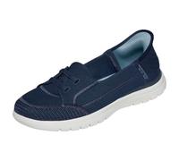 Skechers Women's Slip-ins: On-The-Go Flex-Top Notch Boat Shoe, Navy Grey, 4.5 UK