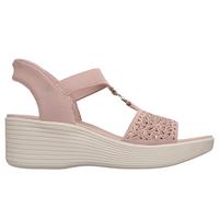 Skechers Women's Slip-ins: Parallel Lite - Dancing Away 2 Wedge in Blush Pink, Size 3 | Textile/Metal, Vegan