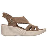 Skechers Women's Slip-ins: Parallel Lite - Summer Invite Wedge in Mocha, Size 2 | Textile, Vegan, Machine Washable