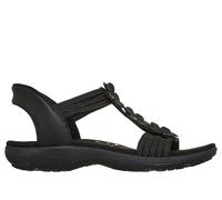 Skechers Women's Reggae Slim - Blooming Romance Hands Free Slip-ins, Black/Black, 8
