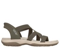 Skechers Womens Slip-Ins Reggae Slim Stretch Flex Vegan Sandals Olive