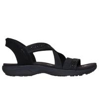 Skechers Women's Slip-ins: Reggae Slim - Summer Sparkle Sandals in Black, Size 2 | Textile/Synthetic, Vegan