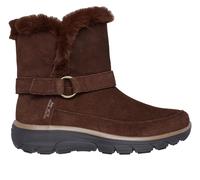 Skechers Women's Slip-ins Relaxed Fit: Easy Going - Dreamers Luxe Vibes Boots in Chocolate, Size 6 | Leather/Textile/Metal