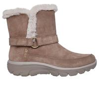 Skechers Women's Slip-ins Relaxed Fit: Easy Going - Dreamers Luxe Vibes Boots in Dark Taupe, Size 5.5 | Leather/Textile/Metal