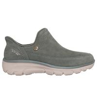 Skechers Women's Slip-ins Relaxed Fit: Easy Going - Modern Whisper Bootie in Olive, Size 6.5 | Leather/Textile
