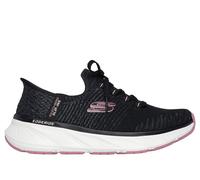 Skechers Women's Slip-ins Relaxed Fit: Edgeride - Impression Sneaker in Black/Pink, Size 3.5 | Textile/Synthetic, Vegan, Machine Washable