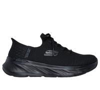 Skechers Women's Slip-ins Relaxed Fit: Edgeride - Impression Sneaker in Black, Size 3.5 | Textile/Synthetic, Vegan, Machine Washable