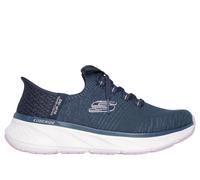 Skechers Women's Slip-ins Relaxed Fit: Edgeride - Impression Sneaker in Navy Blue/Lavender, Size 2 | Textile/Synthetic, Vegan, Machine Washable