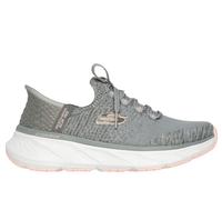 Skechers Women's Slip-ins Relaxed Fit: Edgeride Sneaker in Green/Orange, Size 4.5 | Textile/Synthetic, Vegan, Machine Washable