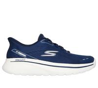 Skechers Women's Slip-ins Relaxed Fit: GO WALK Arch Fit N-Joy Sneaker in Navy Blue/White, Size 4 | Textile/Synthetic, Vegan, Machine Washable