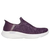 (4 (Adults')) Slip-ins: Relaxed Fit - Sport | Dark Purple | Women's Knit-Look Casual Trainers