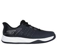 Skechers Women's Slip-ins Relaxed Fit: Viper Court Reload Sneaker in Black/White, Size 5 | Synthetic/Textile, Vegan, Machine Washable , Arch Fit
