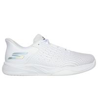 Skechers Women's Slip-ins Relaxed Fit: Viper Court Reload Sneaker in White, Size 2 | Synthetic/Textile, Vegan, Machine Washable , Arch Fit
