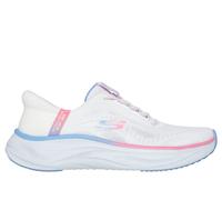 Skechers Women's Slip-ins: Skech Cloud - Perfectly Plush Sneaker in White, Size 5 | Textile/Synthetic, Vegan, Machine Washable