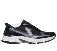 Skechers Women's Slip-ins: Stamina Sport - Metallic Muse Sneaker in Black, Size 6 | Synthetic/Leather/Textile