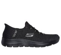 Skechers Women's Slip-ins: Summits - Dazzling Haze Sneaker in Black, Size 4 | Textile/Synthetic, Vegan, Machine Washable