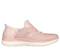 Skechers Women's Slip-ins: Summits - Dazzling Haze Sneaker in Rose, Size 5.5 Wide | Textile/Synthetic, Vegan, Machine Washable
