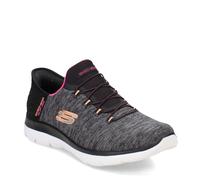 Skechers Women's Slip-ins: Summits Dazzling Haze Trainers in Black - Vegan Shoes with Air-Cooled Memory Foam - Ladies Footwear - Size UK 6 / EU 39