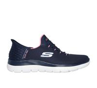 Skechers Women's Summits Diamond Dream Slip-On Sneakers, Navy Mesh/Pink Trim, 6 UK