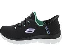 Skechers Womens Slip Ins: Summits Diamond Dream Trainers Black/Turquoise 4 (37)