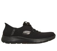 Skechers Women's Slip-ins: Summits - New Daily Sneaker in Black, Size 3.5 | Textile/Synthetic, Vegan, Machine Washable