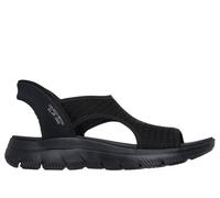 Skechers Summits Slip Ins Wide BBK Black Womens Comfortable Sandals 119519W in a Plain Textile in Size 7