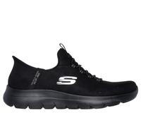 Skechers Women's Slip-ins: Summits - Unknown Trail Sneaker in Black, Size 4.5 | Textile/Synthetic, Vegan, Machine Washable