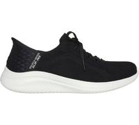 Skechers Women's Ultra Flex 3.0 Brilliant Path Slipper, Black Knit/White Trim, 7 UK
