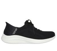 Skechers Women's Hands Free Ultra Flex 3.0 Brilliant Path Sneaker, Black Knit White Trim, 5 UK