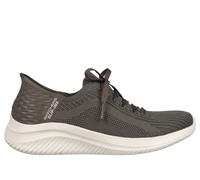 Skechers Women's Slip-ins: Ultra Flex 3.0 - Brilliant Sneaker in Olive, Size 5 | Textile, Vegan, Machine Washable
