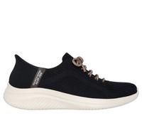 Skechers Women's Slip-ins: Ultra Flex 3.0 - Diamond Dreamer Sneaker in Black/Rose Gold, Size 2 | Textile/Synthetic, Vegan