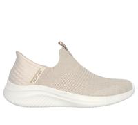 Skechers Women's Slip-ins: Ultra Flex 3.0 - Glitter Me Sneaker in Natural/Gold, Size 6.5 | Textile, Machine Washable