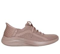 Skechers Women's Slip-ins: Ultra Flex 3.0 - Pure Colour Sneaker in Dark Taupe, Size 2 | Textile/Synthetic, Vegan, Machine Washable