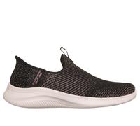 Skechers Women's Slip-ins: Ultra Flex 4.0 - Midnight Sparkle Sneaker in Black/Rose Gold, Size 5 | Textile/Synthetic, Vegan, Machine Washable