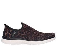 Skechers Women's Slip-ins: Virtue - Untamed Sneaker in Leopard, Size 8 | Textile/Synthetic, Vegan, Machine Washable