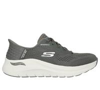 Skechers Women's Slip-ins Waterproof: Arch Fit 2.0 - Morning Mist Sneaker in Olive, Size 10 | Textile/Synthetic, Vegan