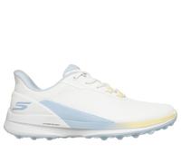 Skechers Women's Slip-ins Waterproof: Pure SI Golf Shoes in White/Light Blue, Size 8 | Synthetic/Textile/Metal, Arch Fit , Hyper Burst
