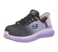 Skechers Women's Slip-Ins Work: Tilido - Ombray Women's Slip Resistant Bungee Sneakers, Black/Purple, 9.5