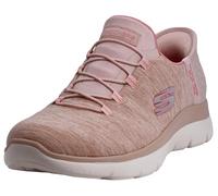 Skechers Women's Slip-ins: Summits - Dazzling Haze Sneaker in Rose, Size 6 | Textile/Synthetic, Vegan, Machine Washable