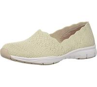 Skechers Women's Slip On Trainers, Beige Natural Flat Knit Nat, 6.5 UK