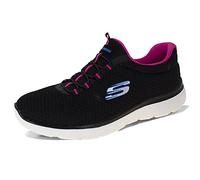 Skechers Women's Sommits Sneakers, Black Hot Pink, 6