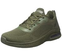 Skechers Women's Squad Air Close Encounter Sneaker, Olive Engineered Knit, 2 UK