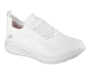 Skechers Women's Squad Chaos Sr Medical Service Shoe, White Textile, 8 UK
