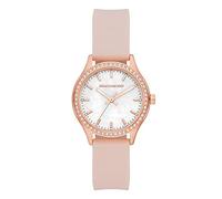 Skechers Women's Analog Quartz Silicone or Leather Casual Sports Watch, Blush, strap