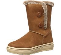 Skechers Ladies Memory Foam Faux Fur Lined Mid Calf Boots Cool Gal 49864 - Chestnut Nubuck - UK Size 2 - EU Size 35 - US Size 5