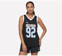 Skechers Women's Street Sideline Jersey Top in Black, Size Medium | Polyester